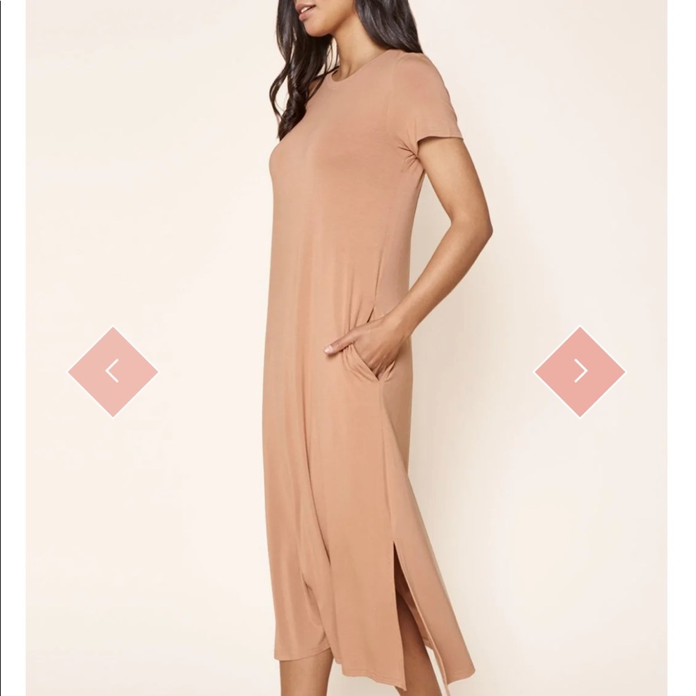 Joplin Shift Midi Jersey Knit T Shirt Dress
